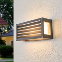 Lucande Stripet utevegglampe Aurelien, mørkegrå