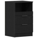  Nattbord Svart Eik 40x35x65 cm Laget av Konstruert Tre