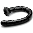 Hosed Lang Dildo med Sugekopp 50 cm    - Svart
