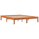 vidaXL Sengeramme brun 160x200 cm heltre furu 8721012406827