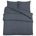 vidaXL Sengesett antrasitt 200x200 cm bomull