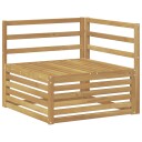 vidaXL Ute Hjørnesofa Solid akasietre Hvit 83 x 83 x 73 cm