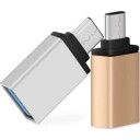 FIXED LINK USB-A Male to USB-C Female adapter Grey