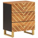  Nattbord brun og svart 50x33x60 cm heltre mango 8720845422103