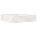 Hageplantekasse hvit 100x100x23 cm heltre furu