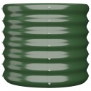 vidaXL Plantekasse pulverlakkert stål 40x40x36 cm grønn