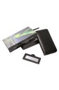 Nord Leather Stor dame clutch med speil 8 kortlommer/ IPhone Svart