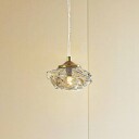 Lindby hengelampe Piatra rav/messing glass Ø 16 cm G9