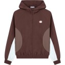 Champion Full Zip Hoodie Sweatshirt   Brown   XS