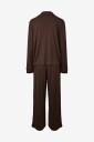 pieces - Pysjsett Pceline Ls Nightwear Set Jrs - Brun