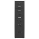  Mobilt arkivskap antrasitt 28x41x109 cm metall