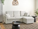 3 seters sofa Nassjo venstrevendt   Lys beige