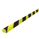 vidaXL Hjørnebeskytter gul og svart 4x3x100 cm PU