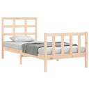 vidaXL Sengeramme med hodegavl 100x200 cm heltre 8720845972615
