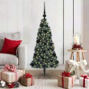  Kunstig forhåndsbelyst juletre med kule sett grønn 120 cm PET