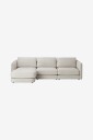 Nord Komfort   Sofa Darwin 2 seter med sjeselong   Hvit