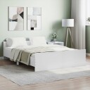 vidaXL Sengeramme med hode- og fotgavl hvit 135x190 cm 8721012157453