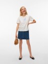Vero Moda Girl Palma T Skjorte Regular Fit Snow White Shell (122/128)