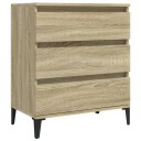 vidaXL Skjenk sonoma eik 60x35x70 cm konstruert tre