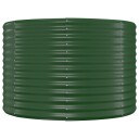 vidaXL Plantekasse pulverlakkert stål 322x100x68 cm grønn