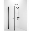 Contura Shower Space dusjdør, 73,3 cm, frostet glass, sort profil black, frosted 73.3x200