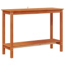 vidaXL Konsollbord med hylle VoksBrun 110 x 40 x 80 cm Massiv furu
