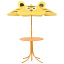 vidaXL Hagegruppe til barn med parasoll 3 deler gul