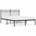  Sengeramme i metall med hodegavl svart 135x190 cm