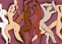Joyful Dancing Figures Plakat / 40x50