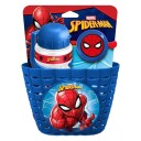 Sykkelsett Spiderman kurv vannflaske klokke