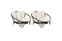 Solstol sett med 2 Rossano   Svart beige