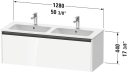 Duravit Ketho.2 Servantskap 1 Skuff 1280x480 mm Grafitt Matt