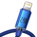 Baseus USB til Lightning Kabel 2m 2.4A Blå