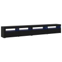  TV stativ 3 pcs Svart eik 270 x 35 x 40 cm Konstruert tre