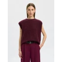 Selected FEMME - Vest slfLulu SL Knit Vest - Rød