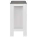 vidaXL Barbord med hylle hvit 110x50x103 cm