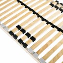  Seng med lameller Brun 140 x 190 cm Massiv bøk