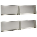 vidaXL Støttemur 4 stk. 100 x 12 x 40 cm Rustfritt stål Sølv