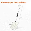 Northix snøskuffe med ergonomisk grep og aluminiumshåndtak