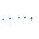  LED Reinsdyr 5 pcs Hvit stoff