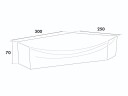 Hillerstorp Møbelbeskyttelse Til hjørnesofaer 250-300 cm H70cm Grå