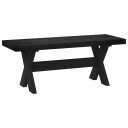 vidaXL Spisebenk NOAIN 120 x 41 x 45 cm Massiv furu Svart