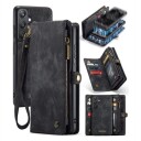 Samsung Galaxy A25 Caseme 008 2-i-1 Multifunksjonell Lommebok-deksel Svart