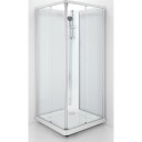 Contura Showerama Classic dusjkabinett, 90x90 cm, hvit profil, frostet glass