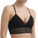 DKNY BH Modern Lace Racerback Longline Bralette Svart nylon Medium Dame