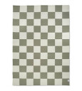 Square teppe hvit/grønn