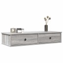  Vegghylle med skuffer grå sonoma 100x37,5x19 cm konstruert tre 8721158649959