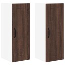  Kjøkkenskap 2 pcs Brun Eik 30 x 31 x 80 cm Konstruert tre