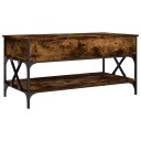  Salongbord røkt eik 100x55x50 cm konstruert tre og metall 8721012478978