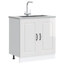  Vask underskap Kalmar høyglans hvit 80x46x81,5cm konstruert tre 8721158417954
